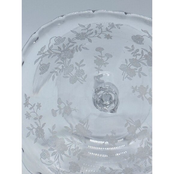 Vtg Fostoria Clear Comport Etch #342 Bouquet 1949-1959 - Picture 3 of 9